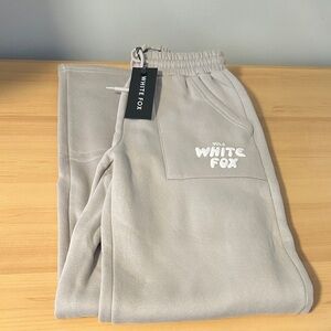 White Fox moon beam wide leg sweats size XS brand new